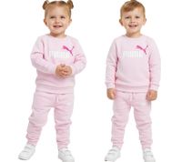 PUMA Kids' Jogging Suit for Boys and Girls, 2-Piece Set: Sweatshirt, Joggers, Crew Neck, Cotton 627915, Gray or Pink