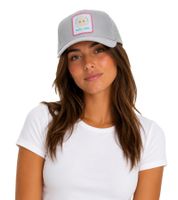 Beechfield Baseball Cap, Cotton Cap with "MARY JANE BERLIN" Trucker-Cap Embroidery, Gray