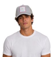 Beechfield Baseball Cap, Cotton Cap with "MARY JANE BERLIN" Trucker-Cap Embroidery, Gray