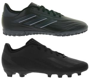 Botas de fútbol adidas para hombre Copa Pure 2 Club TF IE7525 o X Crazyfast.4 FxG GY7433 para césped artificial, superficies duras y de hormigón en color negro.