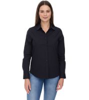 ELEVATE Hamell Langarm-Hemd schlichtes Damen Blusen-Hemd Popelin Bluse Hellblau oder Schwarz