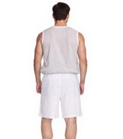 Pantalón corto de entrenamiento para hombre OCEAN FABRICS, pantalón deportivo sostenible Tahi Match OUT-M-1032-OTW Blanco