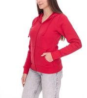 ELEVATE Theron Damen Sweat-Jacke mit 240 g/m2 Baumwoll-Sweater Kapuzen-Pullover Hoodie 3823025 Rot