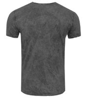 Camiseta de hombre con estampado de Plunderer & Exploiter, algodón, cuello redondo, R-15192, gris oscuro