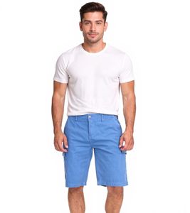 U.S. POLO ASSN. Pantaloncini cargo da uomo per il tempo libero, leggeri con ricamo U.S. Polo, pantaloncini 143 68147 52661 335 Azzurro