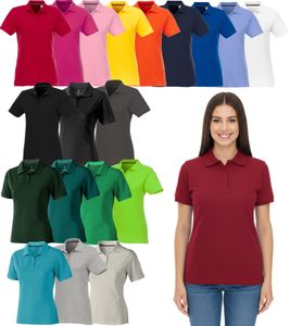 Polo femme ELEVATE Helios, maille piqué de coton, 180 g/m², 38107 en blanc, rouge, bleu, jaune, rose, orange, vert, gris, beige ou noir