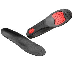 Solette SoleFoot ideali per scarpe da lavoro. Solette Hi-Performance Work Black Deluxe Edition. Nero/Rosso.