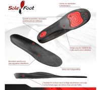 Semelles SoleFoot idéales pour les chaussures de travail. Semelles Hi-Performance Work Black Deluxe Edition. Noir/Rouge.
