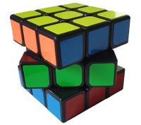 bonbae Rubik's Cube 3x3 for Kids and Adults Puzzle Game Promotes Concentration, Logic, and Skills Educational Game Black/Colorful