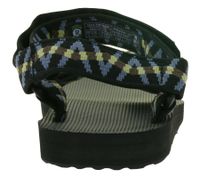 Sandale d'été durable TEVA Original Universal pour homme avec semelle en caoutchouc EVA et séparateur d'orteils 1004006 Noir/Bleu