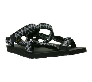 Sandale d'été durable TEVA Original Universal pour homme avec semelle en caoutchouc EVA et séparateur d'orteils 1004006 Noir/Gris