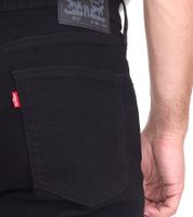 Jeans LEVI'S 511 da uomo a 5 tasche, pantaloni in denim slim fit in cotone, 45111907, neri
