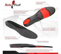 Semelles SoleFoot Haute Performance Noir Édition Deluxe Noir/Rouge pour le quotidien, le travail ou le sport
