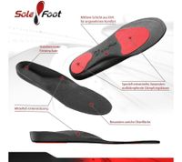 Semelles SoleFoot Haute Performance Noir Édition Deluxe Noir/Rouge pour le quotidien, le travail ou le sport