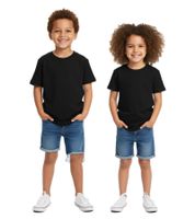 PUMA Base Kinder Sport-Shirt für Jungen & Mädchen nachhaltiges Baumwoll T-Shirt mit Logo 678260 02 Schwarz