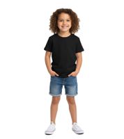 PUMA Base Kinder Sport-Shirt für Jungen & Mädchen nachhaltiges Baumwoll T-Shirt mit Logo 678260 02 Schwarz