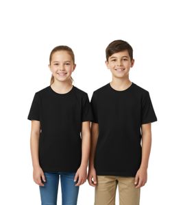 Maglia sportiva PUMA Base per bambini e bambine, in cotone sostenibile con logo, 678259 02, nera