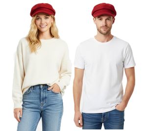 Cappello Baker Boy in feltro, copricapo, berretto estivo, berretto con visiera 4604M KL3888 Rosso