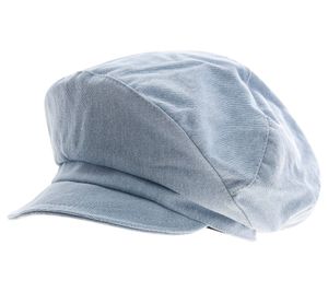 Berretto Baker Boy in stile denim, berretto Newsboy, copricapo, berretto estivo, berretto con visiera 4606M K248139 Azzurro