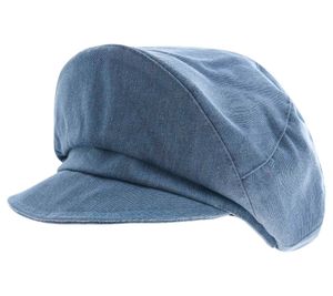 Berretto Baker Boy in stile denim, berretto Newsboy, copricapo, berretto estivo, berretto con visiera 4606M K248139 Blu