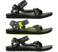 Sandalias TEVA Original Universal para hombre, sandalias de verano sostenibles con suela de goma EVA, sandalias de tiras 1004006 Negro/Azul, Negro/Gris o Negro/Gris/Verde
