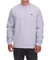 Felpa da uomo Lacoste con logo ricamato, pullover basic, maglione in cotone moderno, camicia a maniche lunghe SH9608 00 CCA Grigio