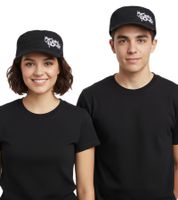 BIOWORLD MERCHANDISING "My Chemical Romance" Cotton Cap in a Military Cut with a Slightly Curved Fit, Black/White