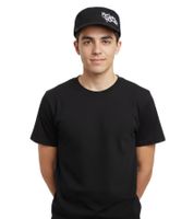 BIOWORLD MERCHANDISING "My Chemical Romance" Cotton Cap in a Military Cut with a Slightly Curved Fit, Black/White