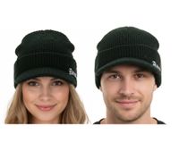 Gorro unisex con el logo de Ramones y letras NY Punk Rock. Gorro con visera, estilo casual, negro/rosa/blanco.
