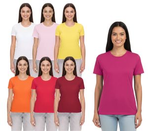 T-shirt da donna ELEVATE Heros, t-shirt in cotone tinta unita, t-shirt basic 150 g/m², canottiera 38029 in rosso, bianco, arancione, giallo o rosa