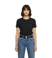 MISFITS Punk Band Belt for Men and Women with Sewn-On Lettering and Buckle with Patch, Casual Belt BT109172MIS, Black/White