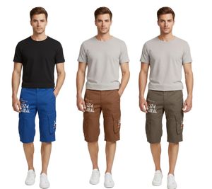 FQ1924 Mael Bermuda Cargo da Uomo Casual, Pantaloni Estivi in ​​Cotone 21900196 Blu, Marrone o Cachi