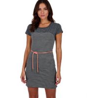 ALIFE AND KICKIN ClarissaAK B - Abito estivo da donna con coulisse in vita tono su tono, miniabito, abito in cotone, 58427169 Grigio
