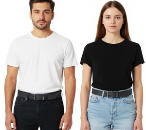 Cinturón Underoath de la banda de metalcore para hombre o mujer, talla única, 100 cm, con letras urbanas, cinturón casual, negro/blanco/azul