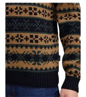11 PROJECT PRPasco Suéter de Punto con Lana para Hombre, Camisa de Manga Larga, 20716671 194007 Beige/Negro/Verde
