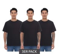 3er Pack PUMA Herren Baumwoll-Shirt T-Shirts Rundhals-Shirt Basic-Shirt 678256 02 in Schwarz oder 683509 01 in Grau