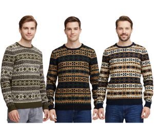 11 PROJECT PRPasco Men's Knit Sweater with Wool Content, Long-Sleeved Shirt 20716671 in Navy, Green, or Black