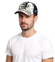 Eminem Unisex Trucker Cap with Logo Embroidery in Camouflage Look Baseball Cap TC102253EMM Black/White/Gray
