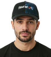 Friday the 13th Unisex Trucker Cap, Stylish Cotton Cap, Baseball Cap, TC105442FTT, Black