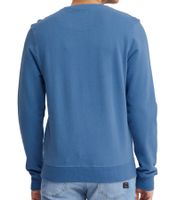 11 PROJECT Davin Men's Sweater with UNIVERSITY Front Print, Cotton Sweatshirt 20715943 in Dark Blue, Gray, or Blue