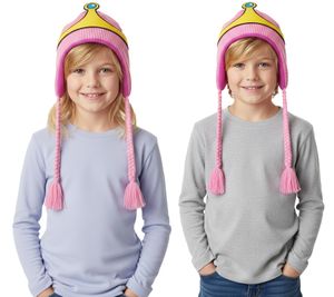 ADVENTURE TIME Princess Bonnibel Bubblegum Kids Beanie Hat with Braids KC0SXBADV Pink