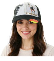 WORLDCUP LEGENDS Unisex Baseball Cap in Germany Design. Cotton cap with football player print. Curved brim cap with No. 5 print, damaged look. TC123027WCL, Black.
