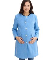 Abrigo de mujer sostenible, chaqueta premamá, chaqueta bouclé 912560 azul claro