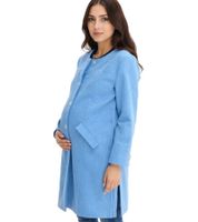 Abrigo de mujer sostenible, chaqueta premamá, chaqueta bouclé 912560 azul claro