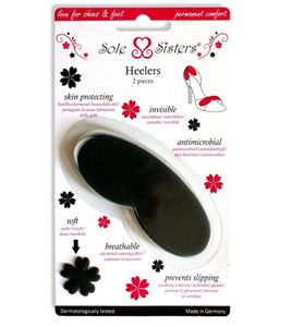 Solette Sole Sister Heelers ammortizzanti e traspiranti per la pianta del piede, per tacchi alti, nere/grigie