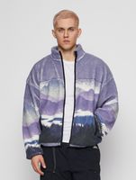 Felpa con cappuccio e zip intera Only & Sons Blaze Aop Dusk