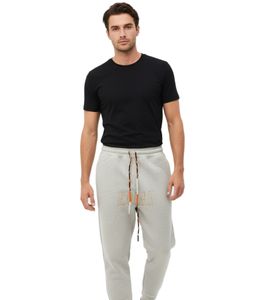 Pantalon de survêtement homme ROUGH. Nabe avec logo brodé, en coton gris