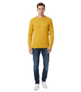 Baro Cousteau Merino Pullover Herren Eleganter Designer Wollpullover mit Weicher Merinowolle Gelb