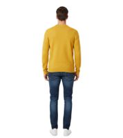 Baro Cousteau Merino Pullover Herren Eleganter Designer Wollpullover mit Weicher Merinowolle Gelb