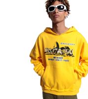 DWD Studioz Men's Sugar Loaf Oversized Hoodie, Yellow Cotton Hoodie
